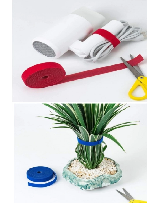 Kesilebilir Kablo  Tutucu Kulaklık Fare Airfry Ev Ofis İçin Cırt Sabitleyici Kablo Düzenleyici