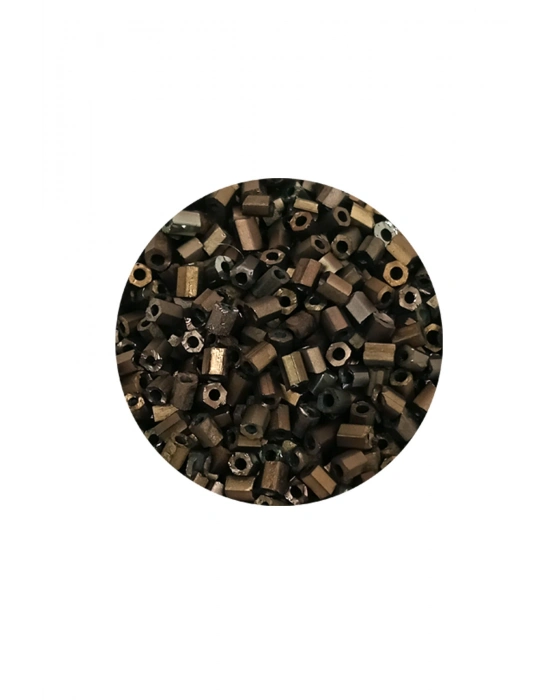 Kesme Cam Boncuk 2mm - 20 Gram - Mat Kahverengi -BNC348