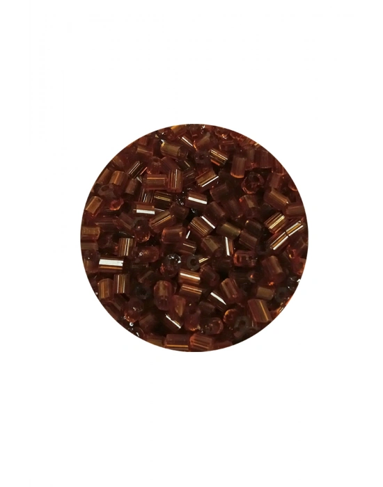 Kesme Cam Boncuk 2mm - 20 Gram - Şeffaf Açık Kahve -BNC343