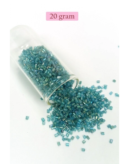 Kesme Cam Boncuk 2mm - 20 Gram - Şeffaf Çam Yeşili -BNC332