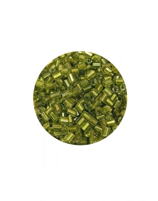 Kesme Cam Boncuk 2mm - 20 Gram - Şeffaf Çimen Yeşili -BNC345