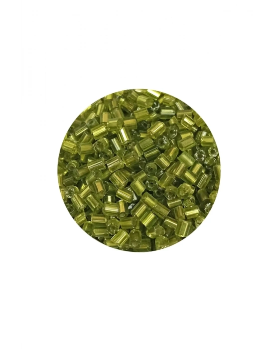 Kesme Cam Boncuk 2mm - 20 Gram - Şeffaf Çimen Yeşili -BNC345