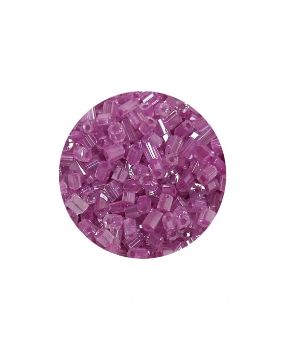 Kesme Cam Boncuk 2mm - 20 Gram - Şeffaf Eflatun -BNC311
