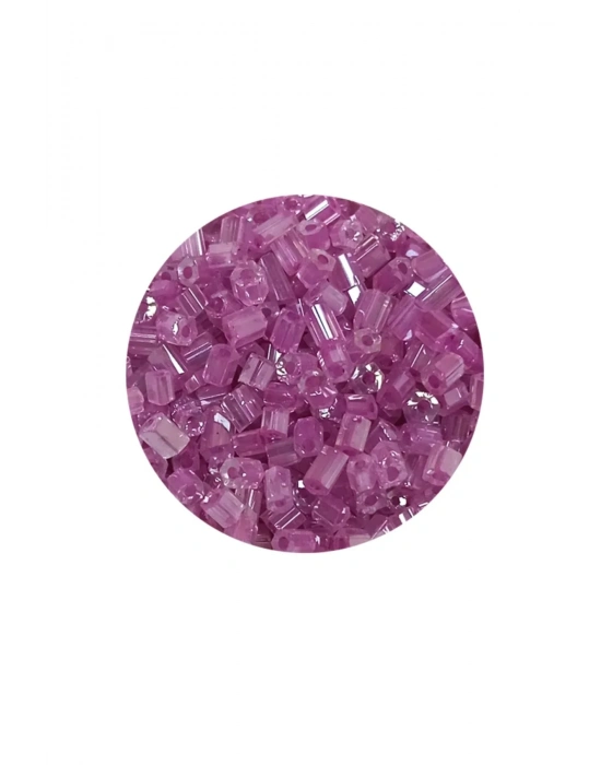 Kesme Cam Boncuk 2mm - 20 Gram - Şeffaf Eflatun -BNC311