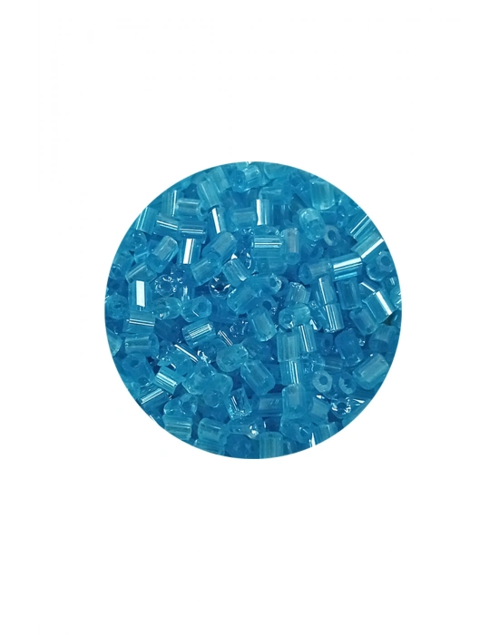 Kesme Cam Boncuk 2mm - 20 Gram - Şeffaf Turguaz -BNC349