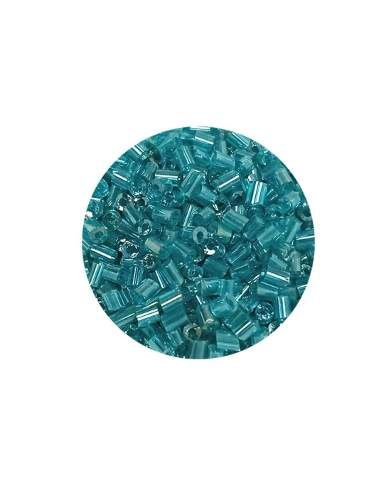 Kesme Cam Boncuk 2mm - 20 Gram - Şeffaf Turkuaz -BNC316