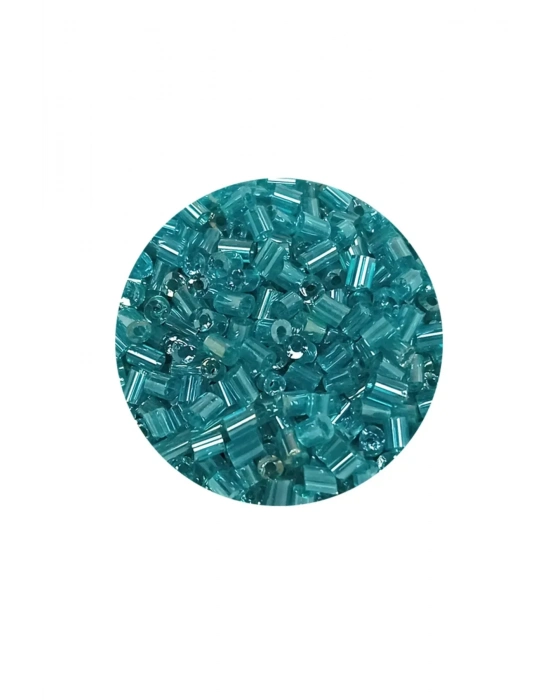 Kesme Cam Boncuk 2mm - 20 Gram - Şeffaf Turkuaz -BNC316