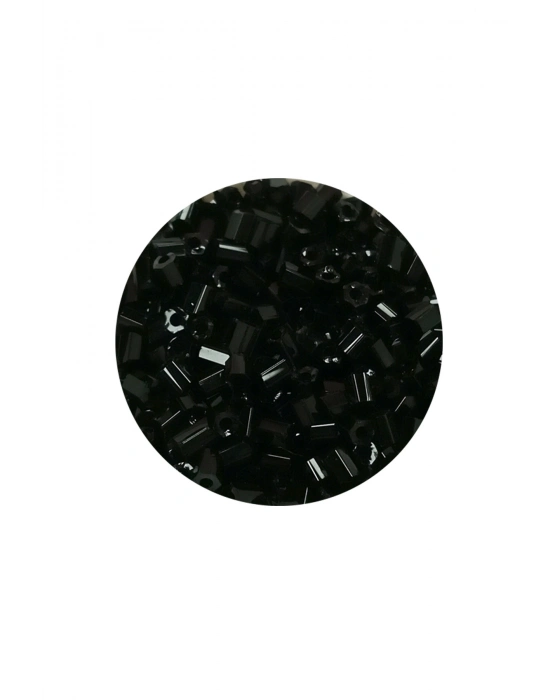 Kesme Cam Boncuk 2mm - 20 Gram - Siyah -BNC312