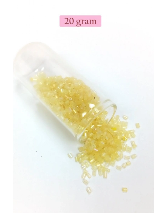 Kesme Cam Boncuk 2mm - 4 Renk - Toplam 80 Gram - BNC435