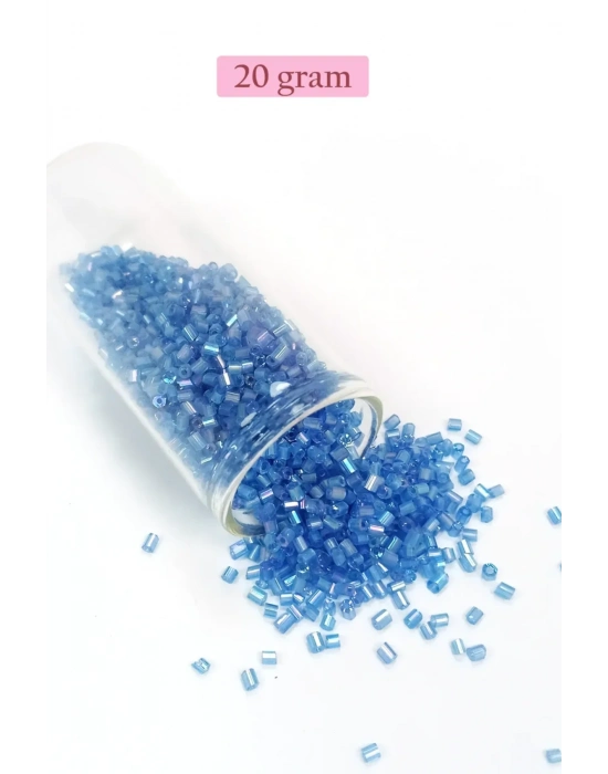 Kesme Cam Boncuk 2mm - 4 Renk - Toplam 80 Gram - BNC440