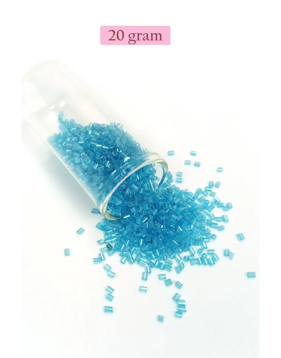Kesme Cam Boncuk 2mm - 4 Renk - Toplam 80 Gram - BNC446
