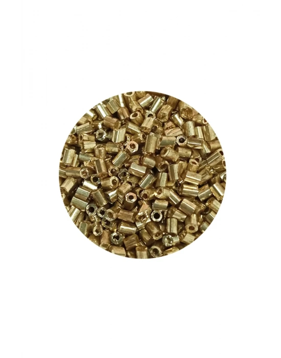 Kesme Cam Boncuk 2mm - 60 Gram - Gold - BNC356