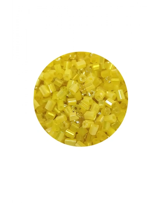 Kesme Cam Boncuk 2mm - 60 Gram - Koyu Sarı - BNC385