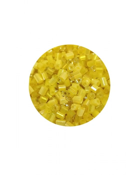 Kesme Cam Boncuk 2mm - 60 Gram - Koyu Sarı - BNC385