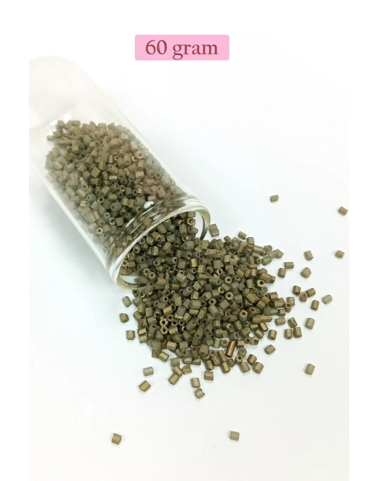 Kesme Cam Boncuk 2mm - 60 Gram - Mat Asker Yeşili - BNC365