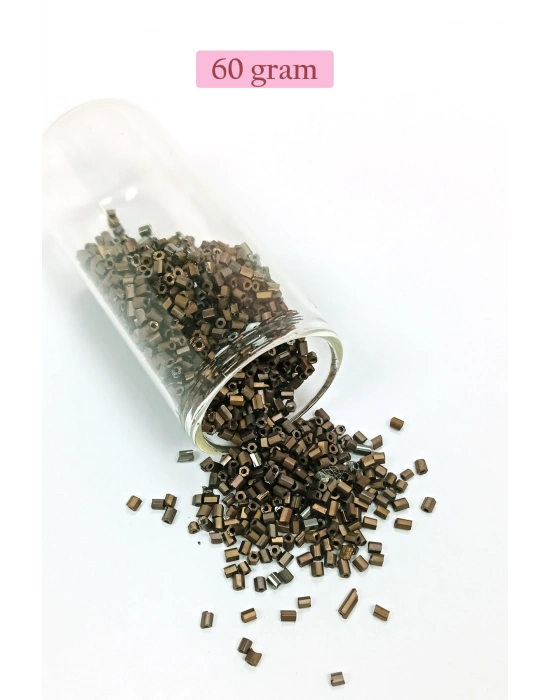 Kesme Cam Boncuk 2mm - 60 Gram - Mat Kahverengi - BNC396