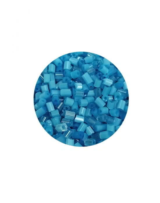 Kesme Cam Boncuk 2mm - 60 Gram - Mat Mavi - BNC386