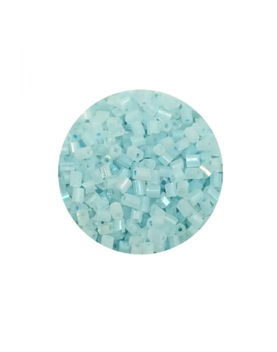 Kesme Cam Boncuk 2mm - 60 Gram - Maz Buz Mavi - BNC369