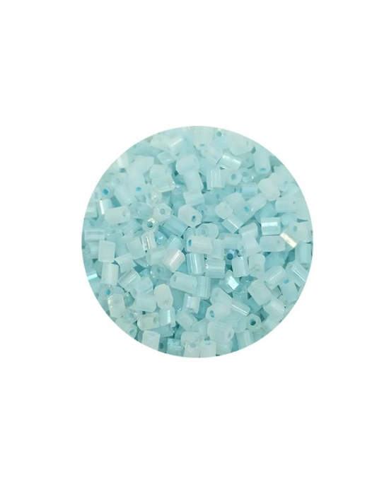 Kesme Cam Boncuk 2mm - 60 Gram - Maz Buz Mavi - BNC369