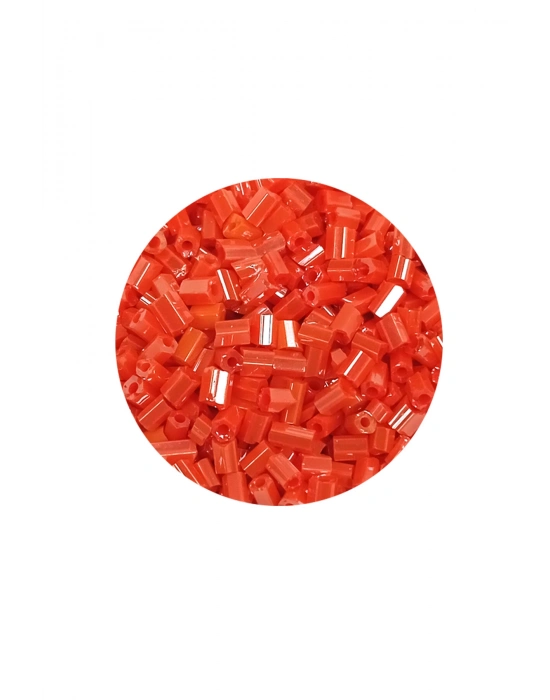 Kesme Cam Boncuk 2mm - 60 Gram - Mercan Kırmızı - BNC358