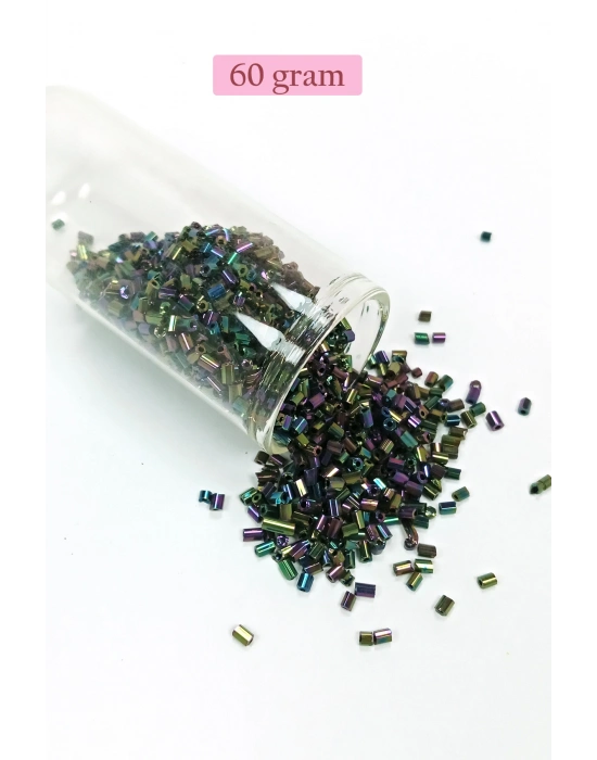 Kesme Cam Boncuk 2mm - 60 Gram - Parlak Alacalı - BNC352