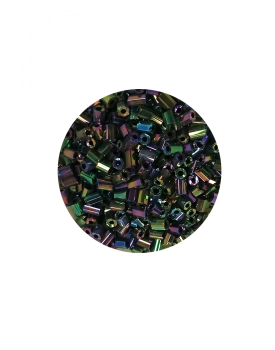 Kesme Cam Boncuk 2mm - 60 Gram - Parlak Alacalı - BNC352