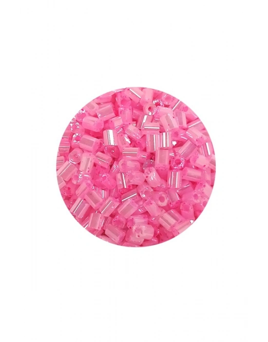 Kesme Cam Boncuk 2mm - 60 Gram - Pembe - BNC371