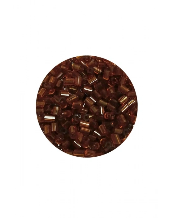 Kesme Cam Boncuk 2mm - 60 Gram - Şeffaf Açık Kahve - BNC391