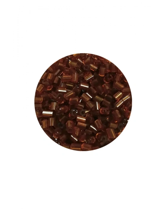 Kesme Cam Boncuk 2mm - 60 Gram - Şeffaf Açık Kahve - BNC391