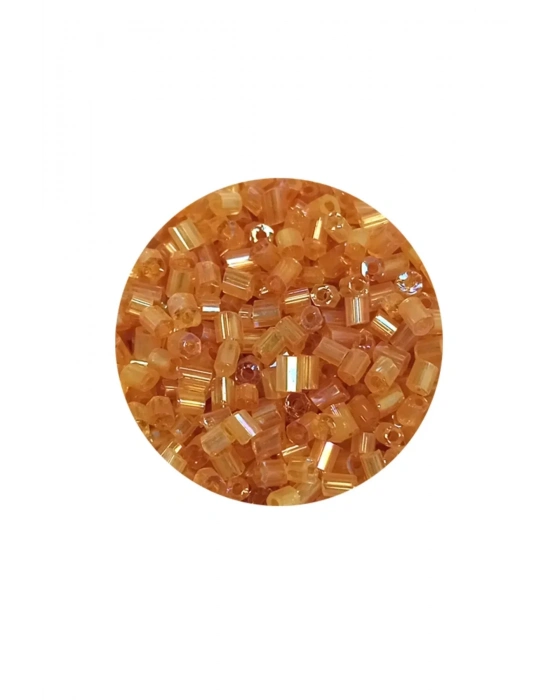 Kesme Cam Boncuk 2mm - 60 Gram - Şeffaf Altın - BNC366