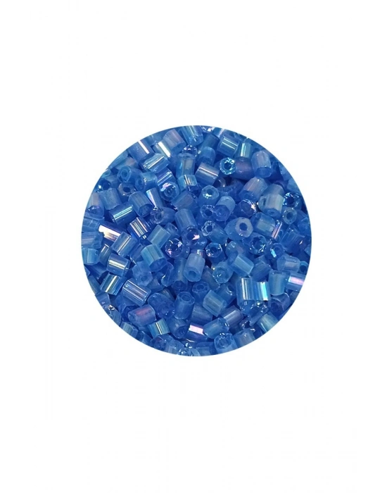 Kesme Cam Boncuk 2mm - 60 Gram - Şeffaf Mavi - BNC374