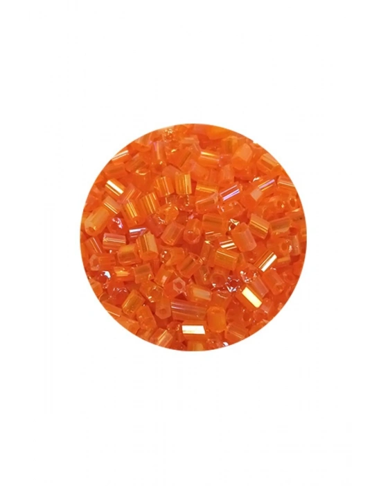 Kesme Cam Boncuk 2mm - 60 Gram - Şeffaf Turuncu - BNC362
