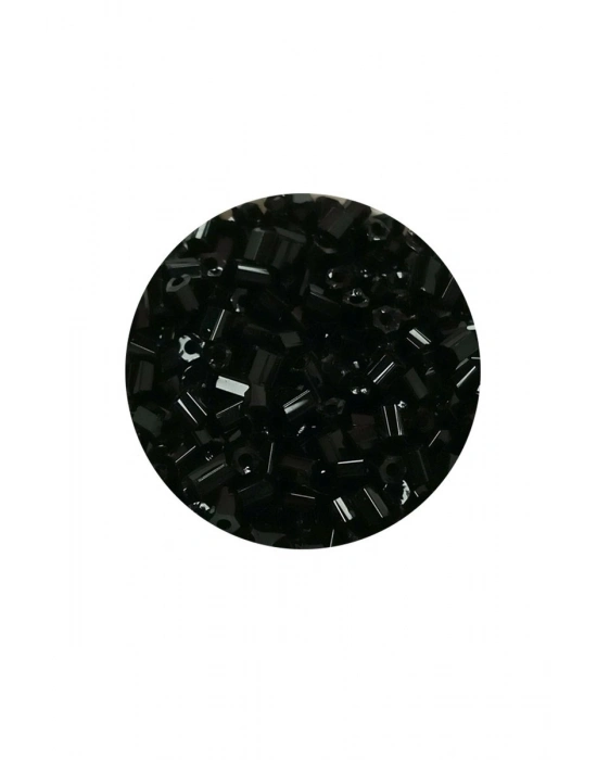 Kesme Cam Boncuk 2mm - 60 Gram - Siyah - BNC360