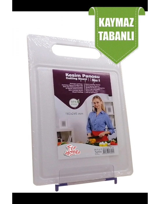 Kesme Tahtası Kaydırmaz Plastik Kesme Sunum Tahtası Pratik Kesim Panosu 160x245 Mm Royaleks-FR-107