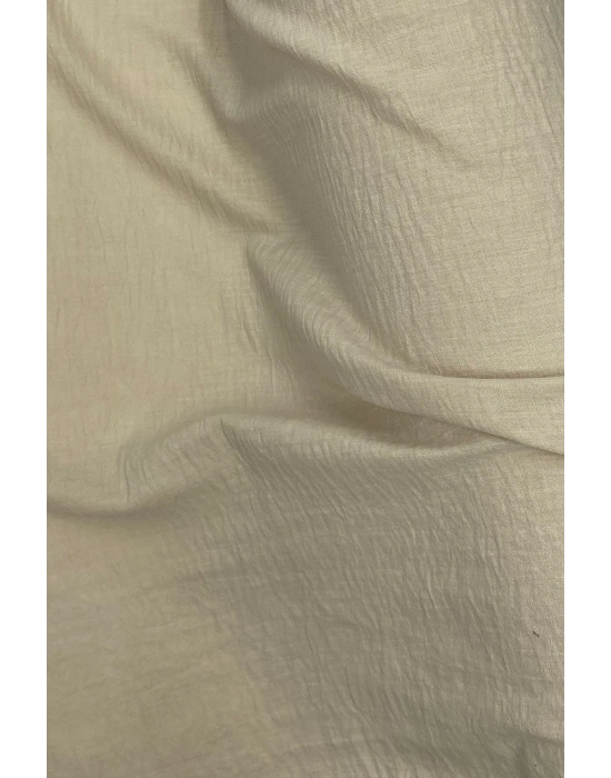 Keten Kumaş - Organik Kumaş - Perde Kumaşı - Ince Keten - Kıyafet Için Kumaş Örtü Bej 80