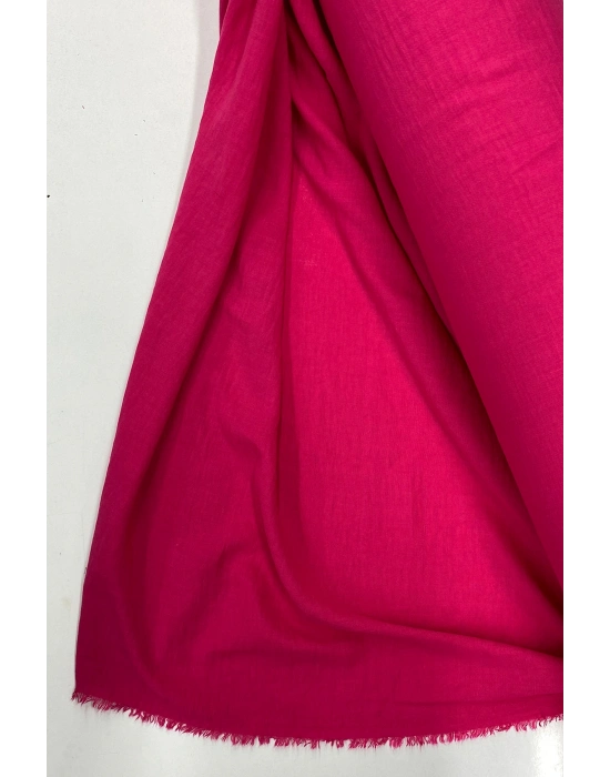 Keten Kumaş - Organik Kumaş - Perde Kumaşı - Ince Keten - Kıyafet Için Kumaş Örtü Fuşya 73