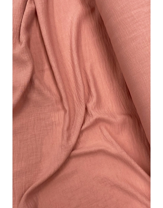 Keten Kumaş - Organik Kumaş - Perde Kumaşı - Ince Keten - Kıyafet Için Kumaş Örtü Pudra 30A