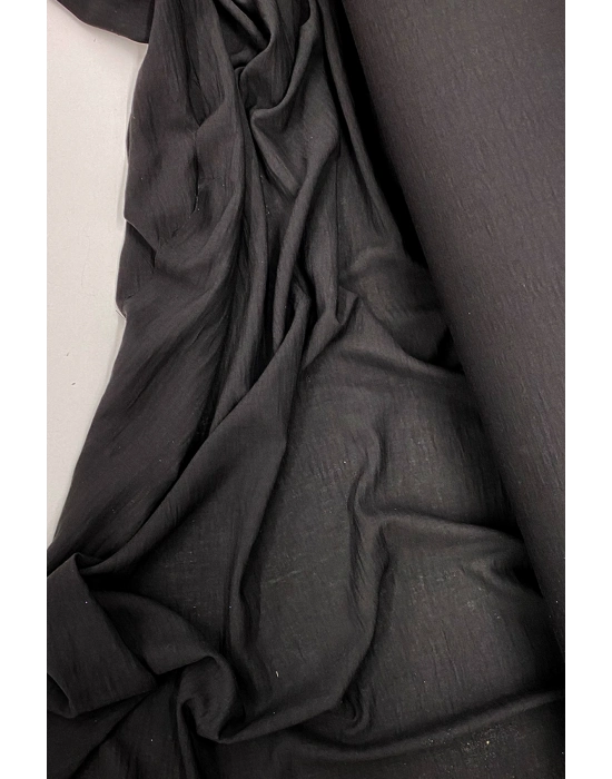 Keten Kumaş - Organik Kumaş - Perde Kumaşı - Ince Keten - Kıyafet Için Kumaş Örtü Siyah 27