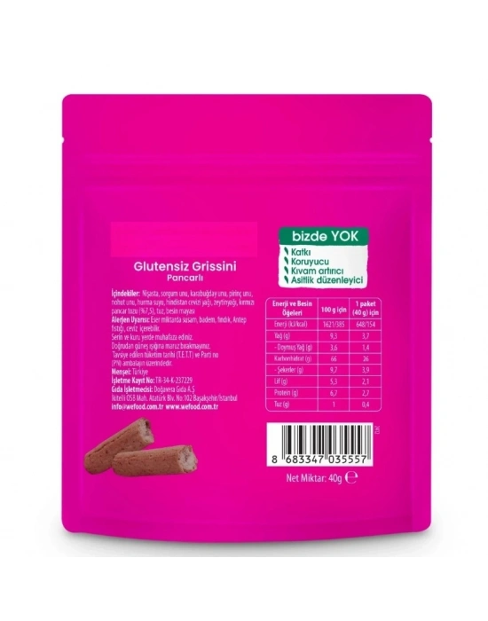 Kids Organik Pancarlı Grissini 40 Gr