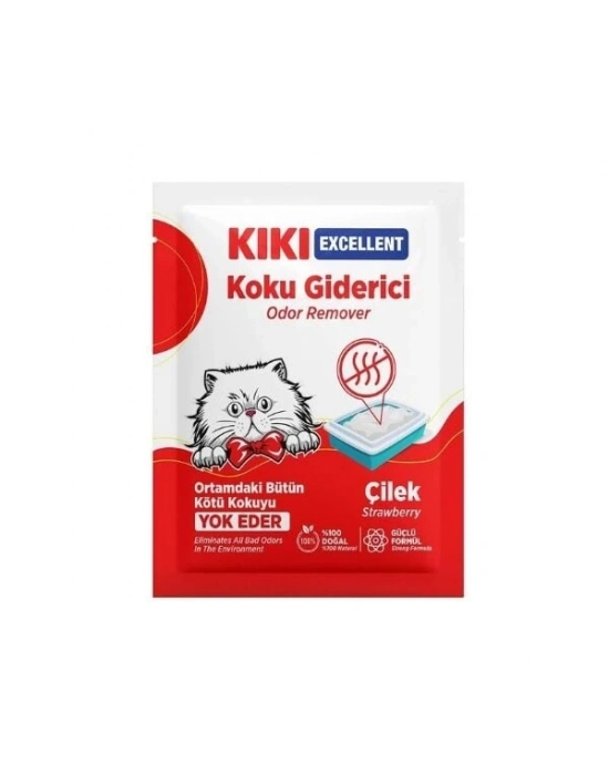 Kiki Excellent Kedi Kumu Koku Giderici 25 Gr Çilek Kokulu
