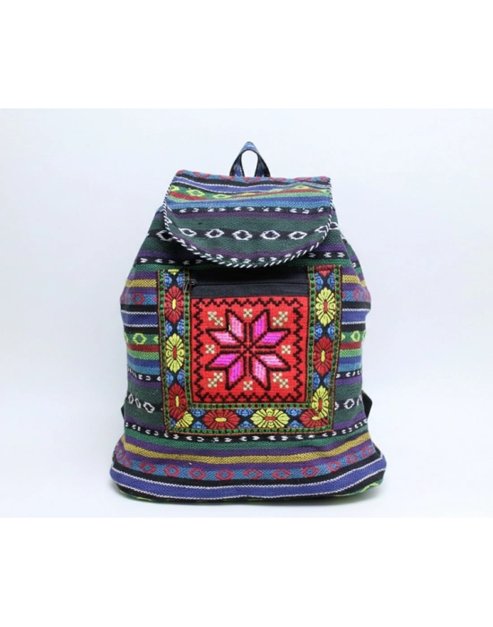 Kilim Desenli Sırt Çantası