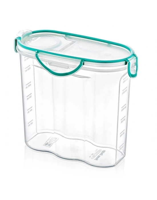 ®  Kilitli Kapaklı Contalı Hava,Su Sıvı Geçirmez 1,7 Litre Erzak Saklama Kabı-SA585