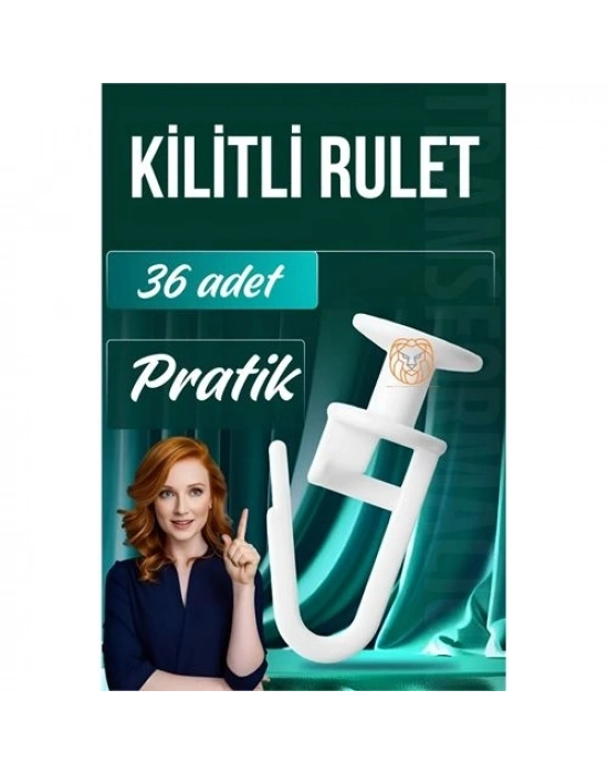 Kilitli Perde Düğmesi Perde Ruleti Perde Düğmesi 36 Adet 716103