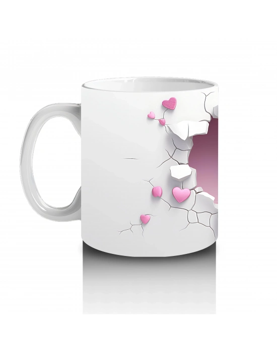 Kiraz Dalları Arasından Bakan Gri Kedi – Baskılı Kupa