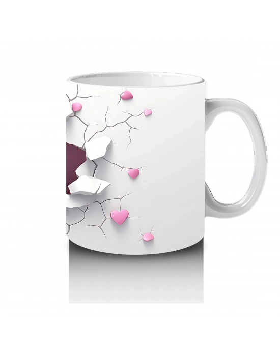 Kiraz Dalları Arasından Bakan Gri Kedi – Baskılı Kupa