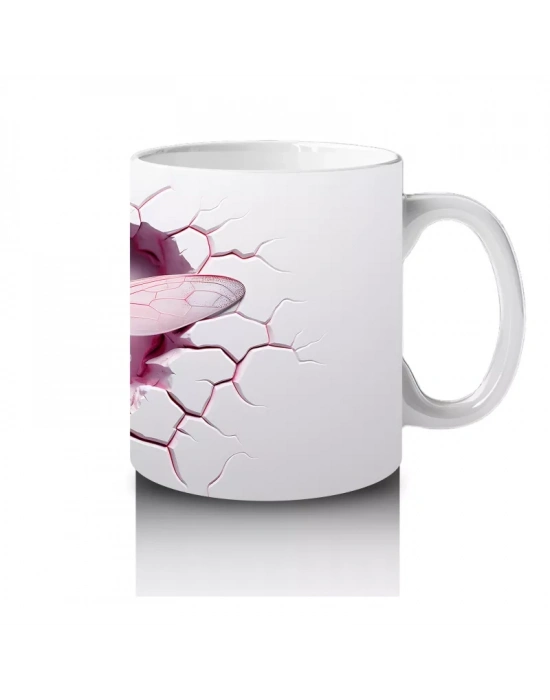 Kırık Duvar Arasında Zarif Yusufçuk – Baskılı Kahve Kupası