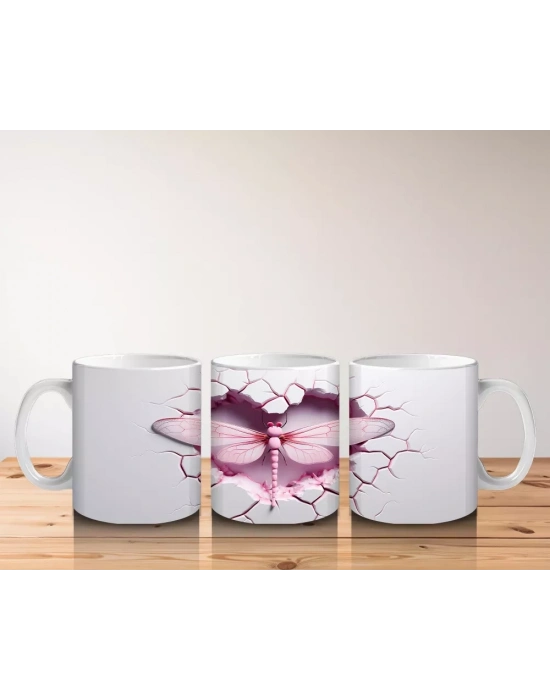 Kırık Duvar Arasında Zarif Yusufçuk – Baskılı Kahve Kupası