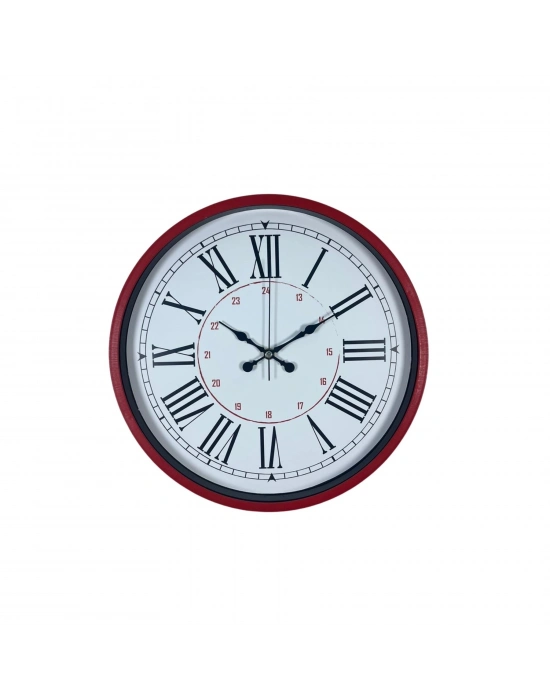 Kırmızı 36 Cm Duvar Saati