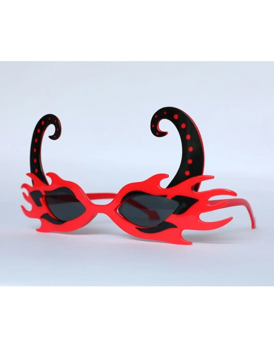 Kırmızı Alevli Parti Gözlüğü