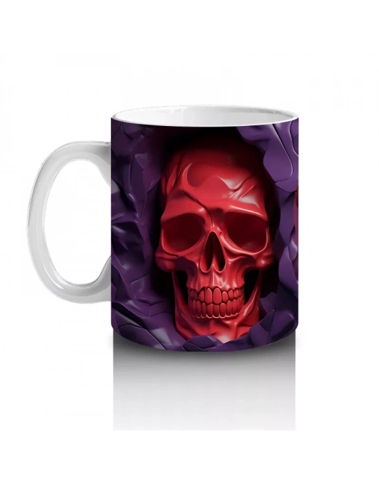 Kırmızı, Altın ve Mavi Kafatası Üçlüsü – Hediyelik Kahve Kupası